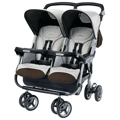 Peg Perego Aria Twin 60/40 Double Stroller in Java - IPAX04NA34JU47J