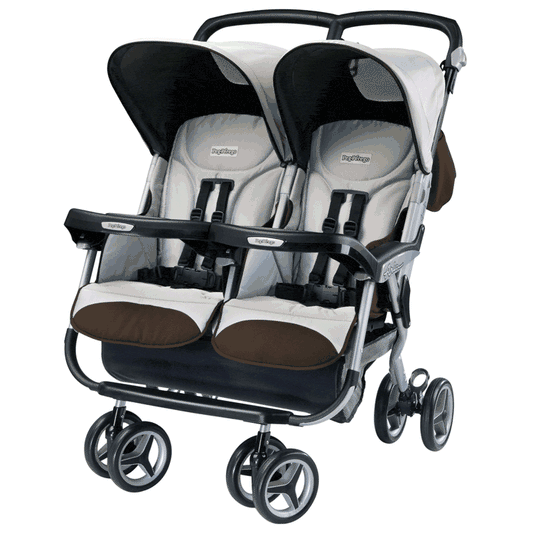 Peg Perego Aria Twin 60/40 Double Stroller in Java - IPAX04NA34JU47J