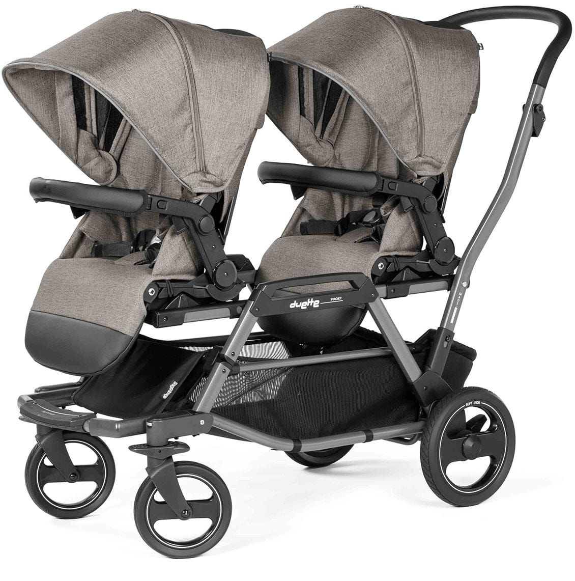 Peg Perego Duette Piroet Double Stroller - City Grey - IP0828NA00BA53