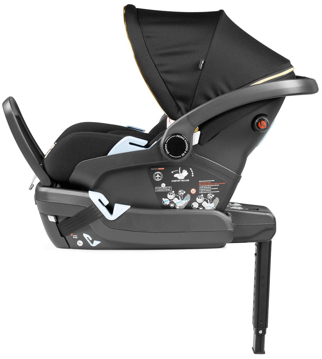 Peg Perego Primo Viaggio 4-35 Lounge Reclining Infant Car Seat - Graphic Gold - IMLO00US00DX13AB50