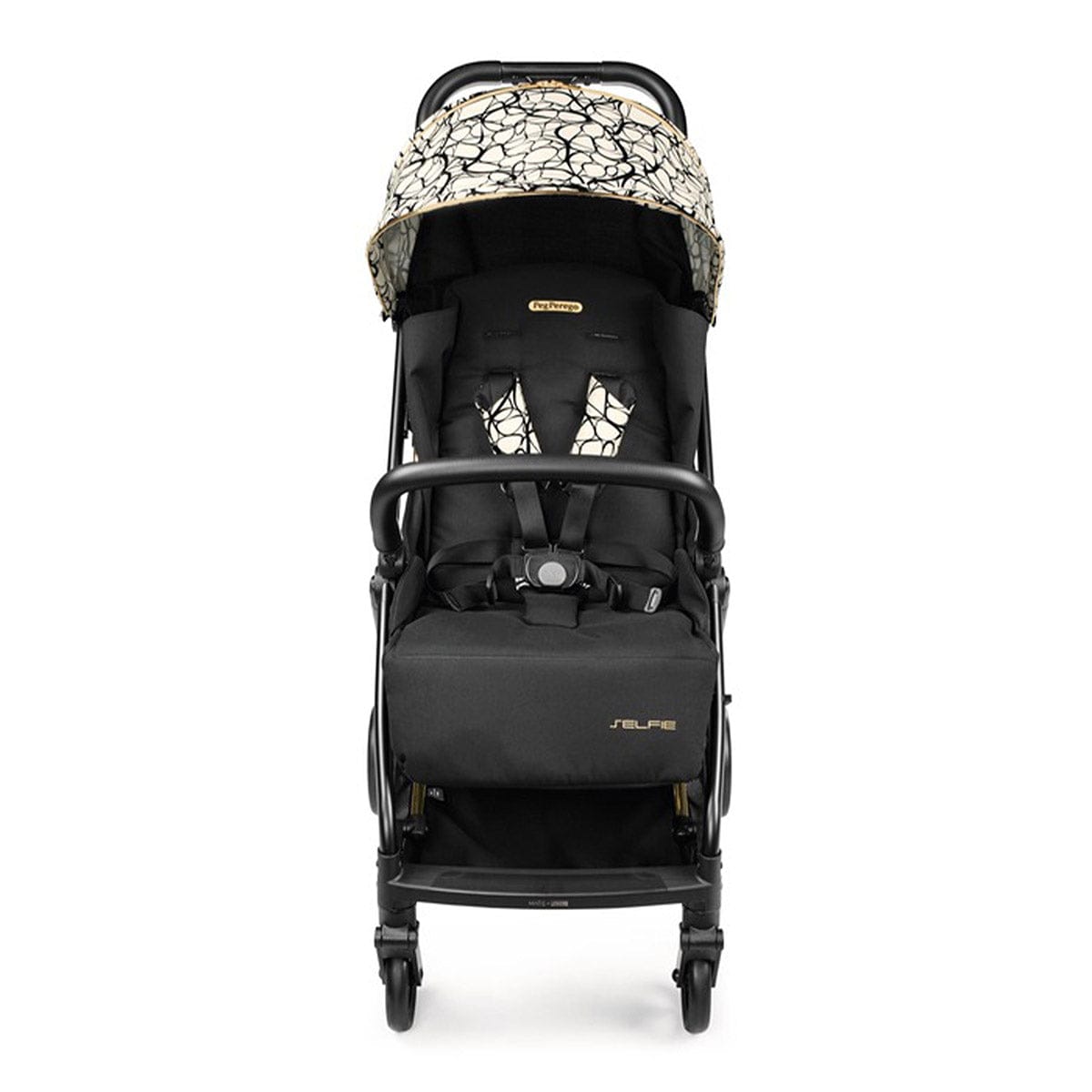 Peg Perego Selfie Compact Stroller - Graphic Gold - IP2200NA00AB50RO01