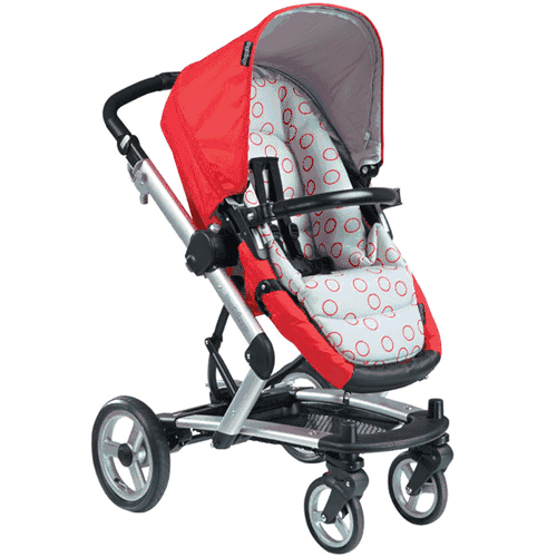 Peg Perego Skate Carriage Stroller in Red Bubbles - IPSK30BU49CR49