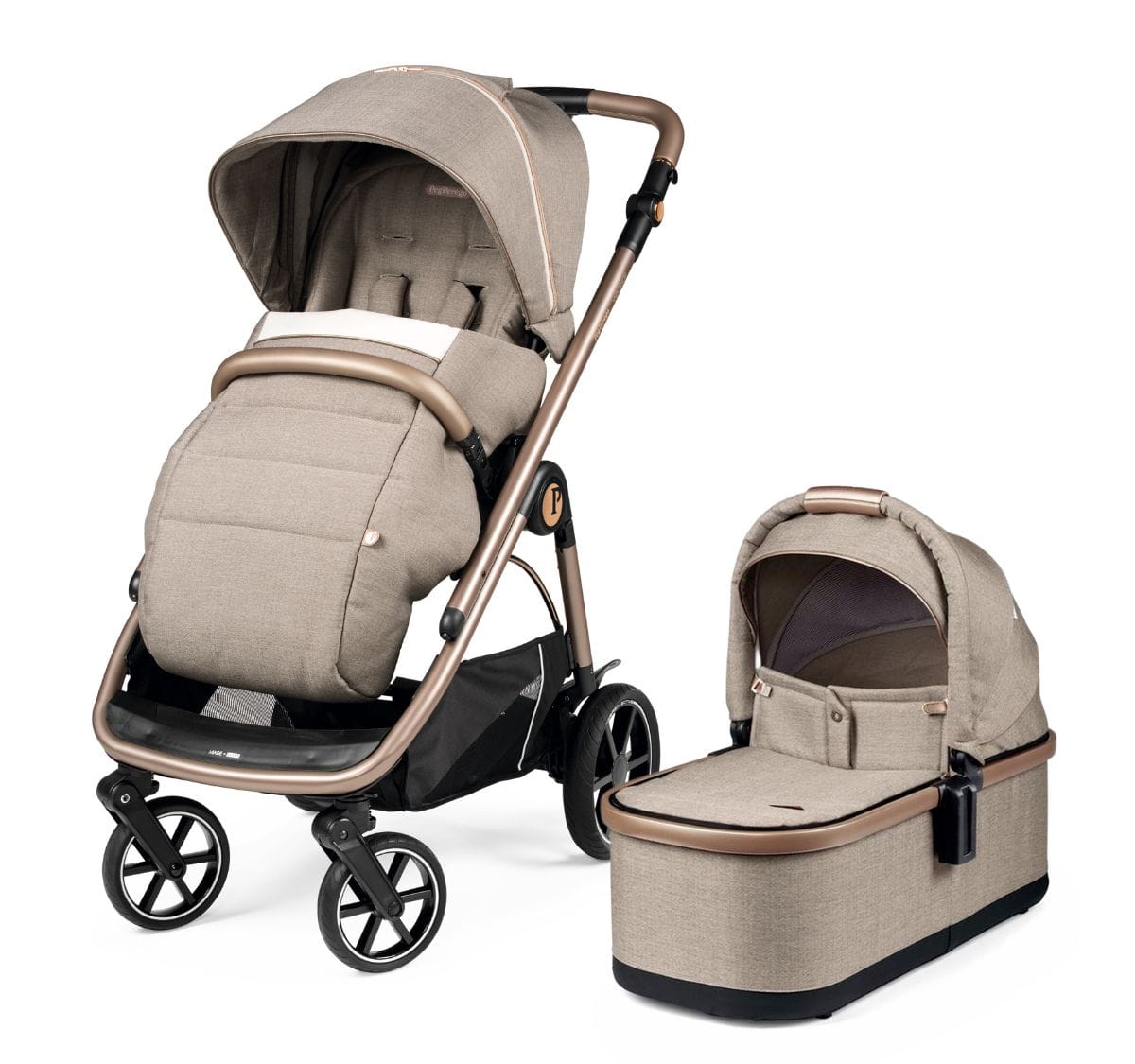 Peg Perego Veloce Stroller + Bassinet Bundle - Mon Amour - IP2600NA00BA36PI29-IN0800NA00BA36