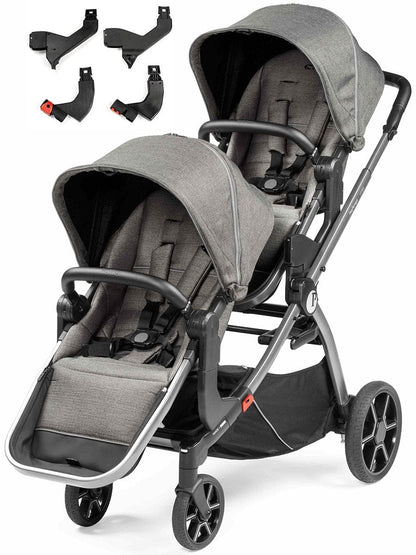 Peg Perego YPSI Double Stroller Bundle - City Grey - IP1528NA00BA53VG13-DBL