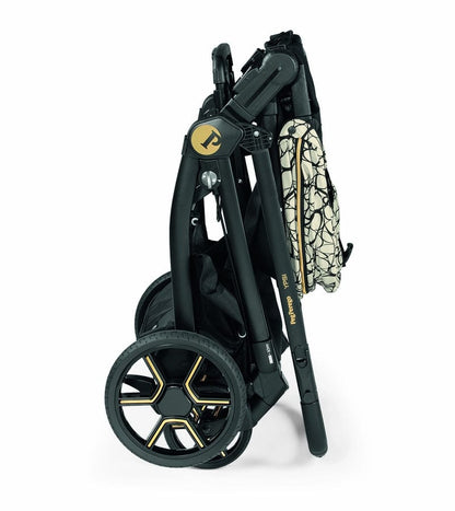 Peg Perego YPSI Double Stroller Bundle - Graphic Gold - IP1528NA00AB50RO01-DBL