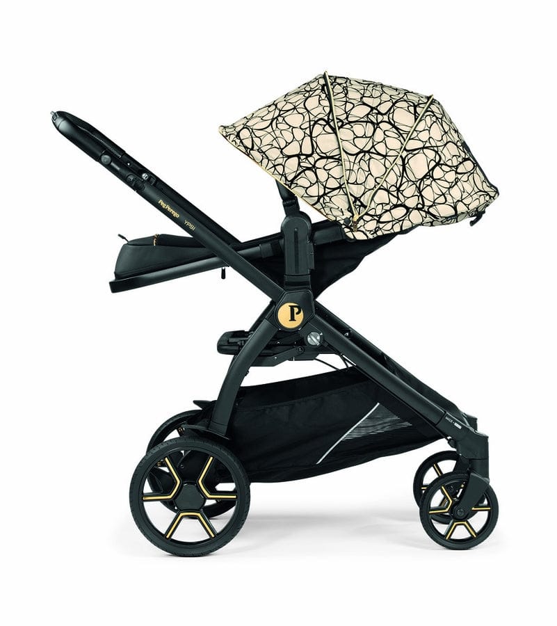 Peg Perego YPSI Double Stroller Bundle - Graphic Gold - IP1528NA00AB50RO01-DBL