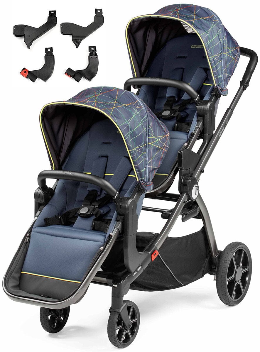 Peg Perego YPSI Double Stroller Bundle - New Life - IP1528NA00DS41NX51-DBL