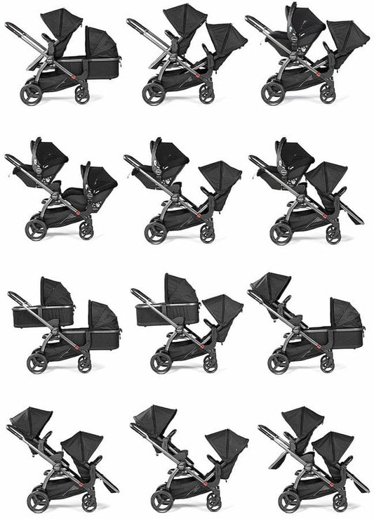 Peg Perego YPSI + Primo Viaggio 4-35 Nido K Twin Travel System Bundle - Vanilla Blend / True Black - IP1528NA00GM26GU13-TWIN-TS