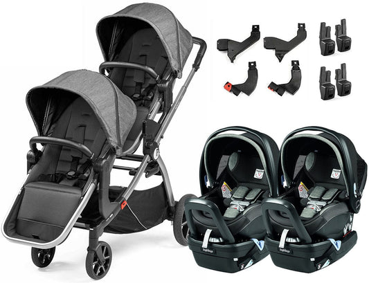 Peg Perego YPSI + Primo Viaggio 4-35 Nido Twin Travel System Bundle - Atmosphere - IP1528NA00MF53DX53-TWIN-TS