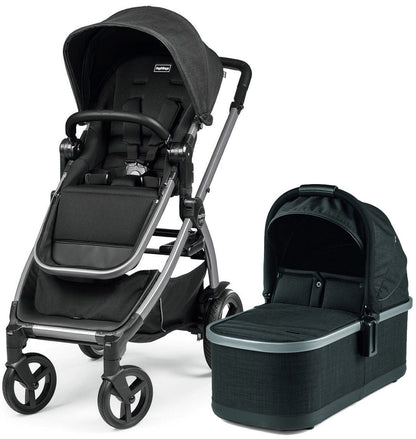 Peg Perego YPSI Stroller + Bassinet Bundle - Onyx - IP1528NA00SO13DX13-BAS