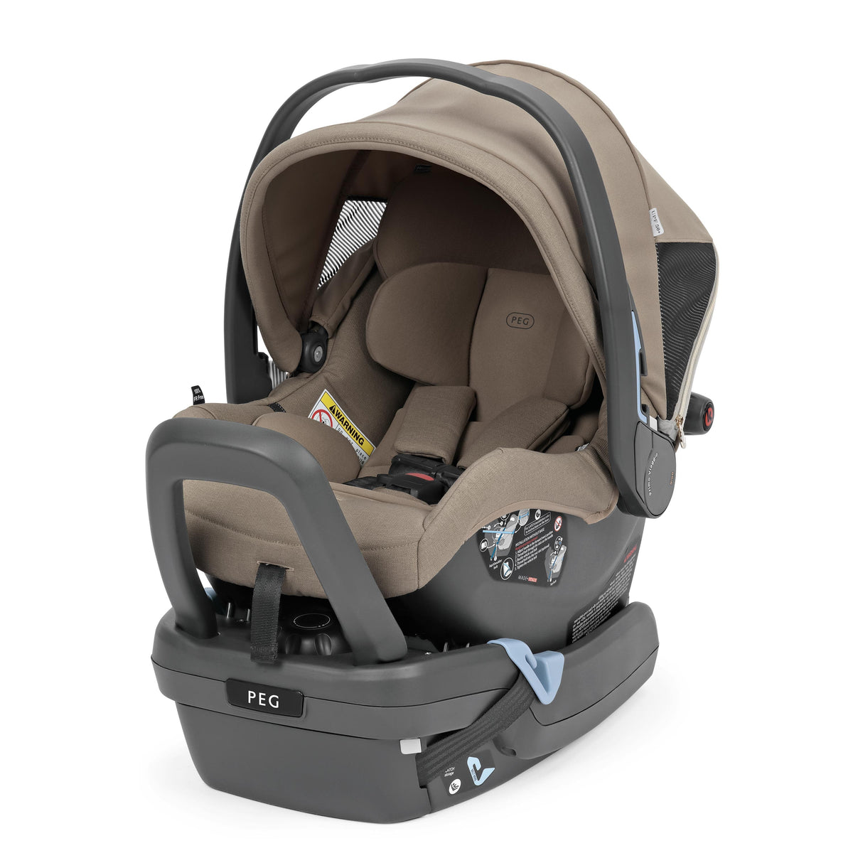 PEG Primo Viaggio infant car seat with base in tan fabric