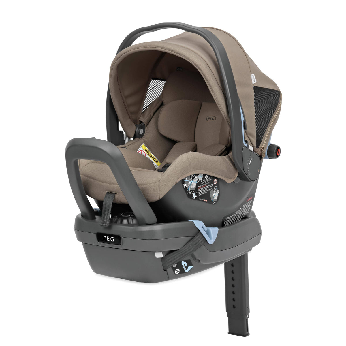 PEG Primo Viaggio infant car seat with base in tan fabric