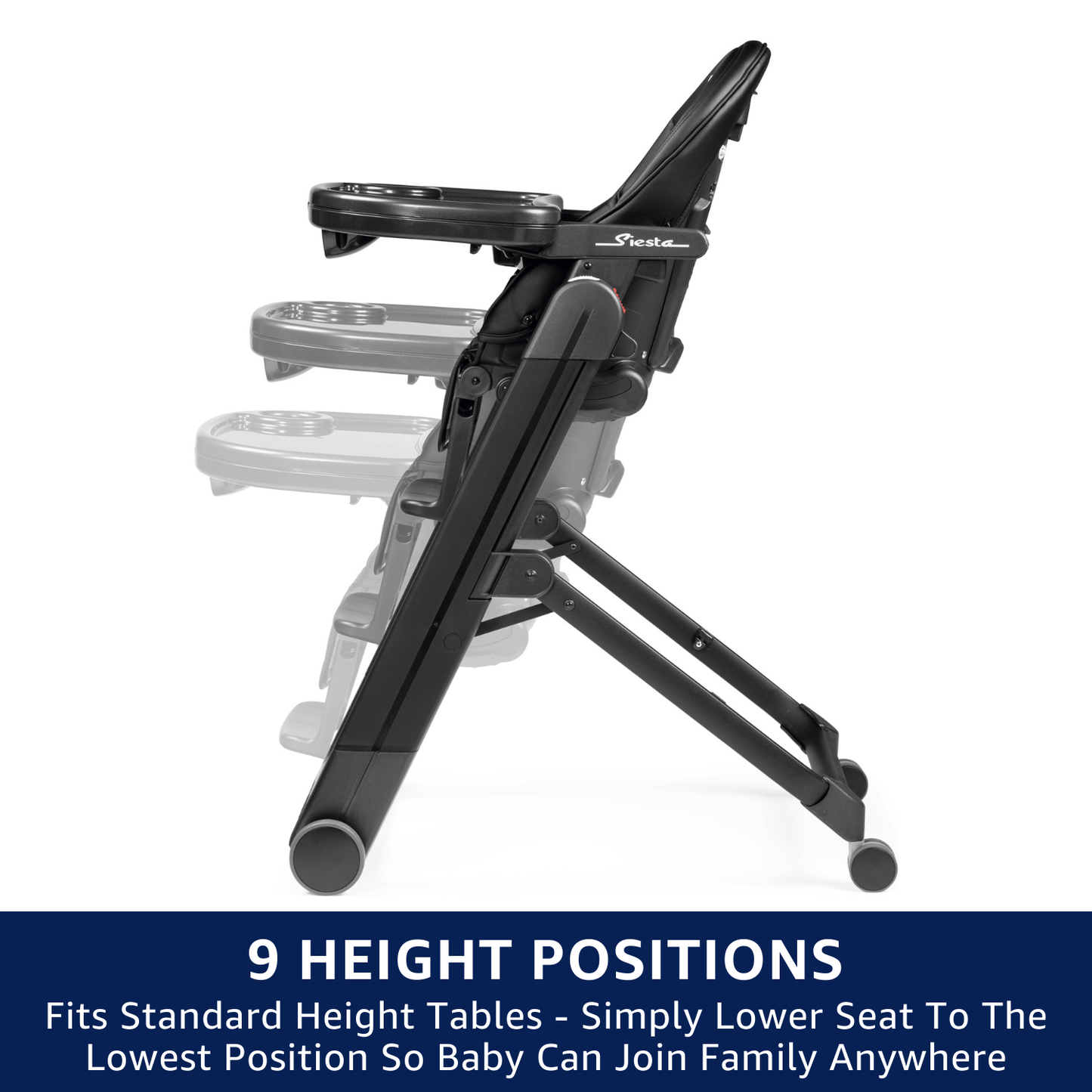 PEG Siesta High Chair - Ice (Grey) - IMSIESNA03BL73