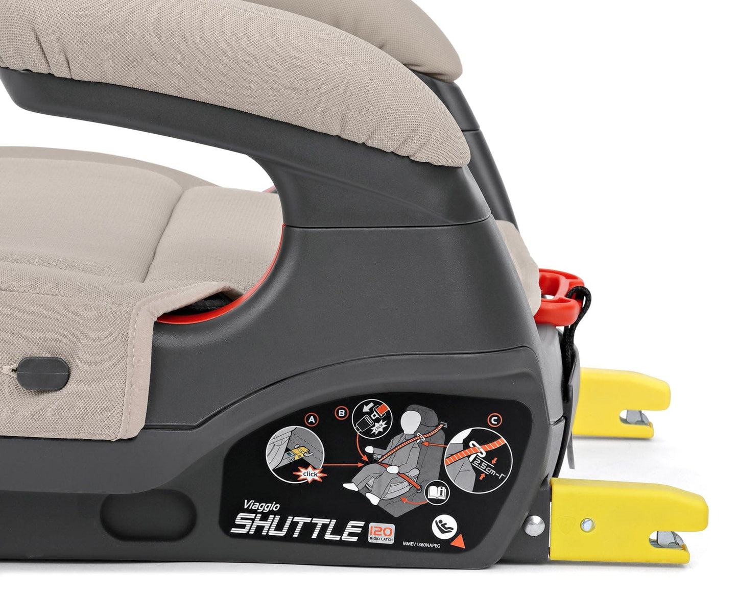 PEG Viaggio Shuttle 120 Backless Belt Positioning Booster Car Seat - Astral - IMVS00US35GM26MO26