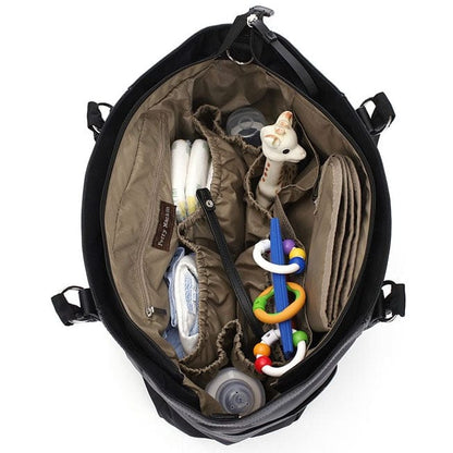 Perry Mackin Harper Diaper Bag in Black - HARPERBLACK