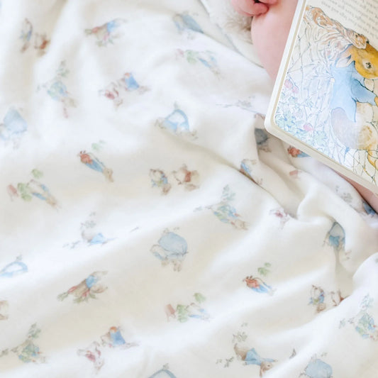 Saranoni Peter Rabbit Muslin Lush Blanket - Boy