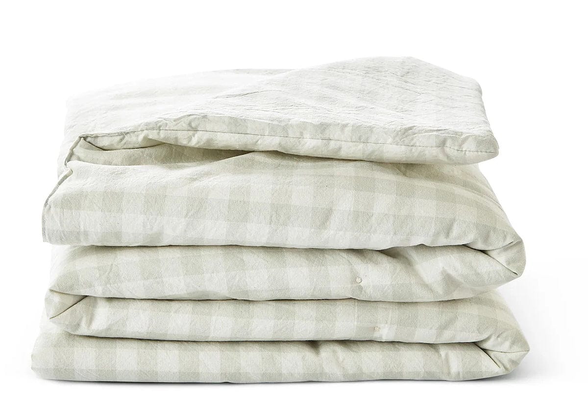 Petit Pehr CheckMate Toddler Blanket, Large - CheckMate Fog - CMBKTLG03