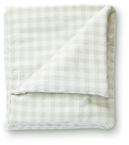 Petit Pehr CheckMate Toddler Blanket, Large - CheckMate Fog - CMBKTLG03