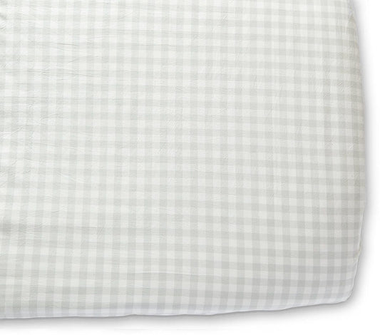 Petit Pehr Crib Sheet - Checkmate Fog - CMCS03