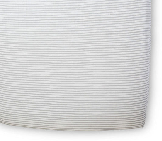 Petit Pehr Crib Sheet - Stripes Away Pebble - STPACS03
