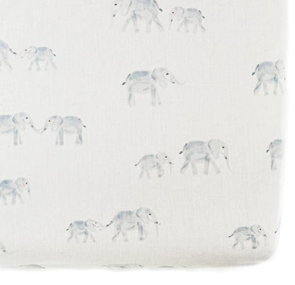 Petit Pehr Follow Me Organic Crib Sheet - Follow Me Elephant - WCECS