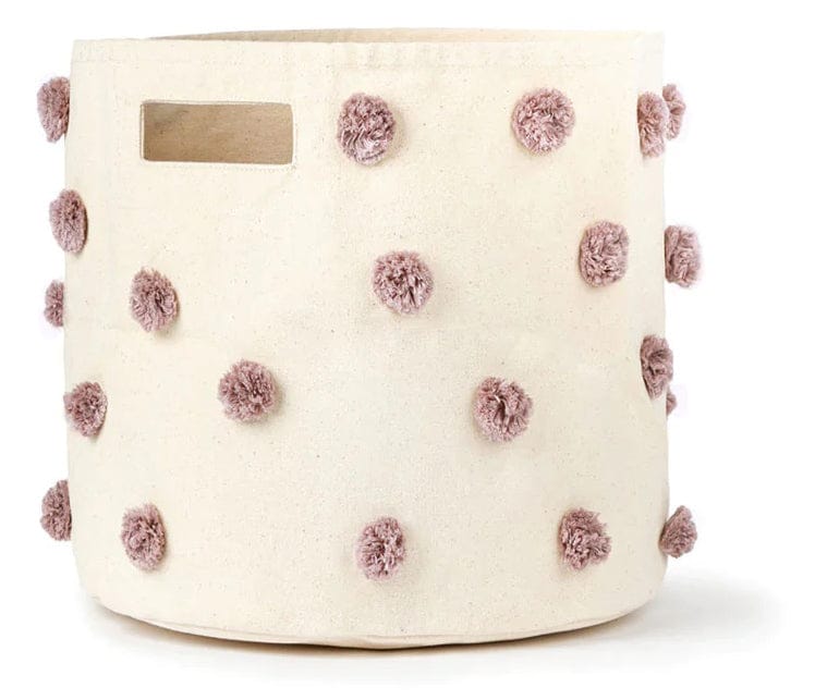 Petit Pehr Pom Pom Basket - Bin - Mauve - PPB26