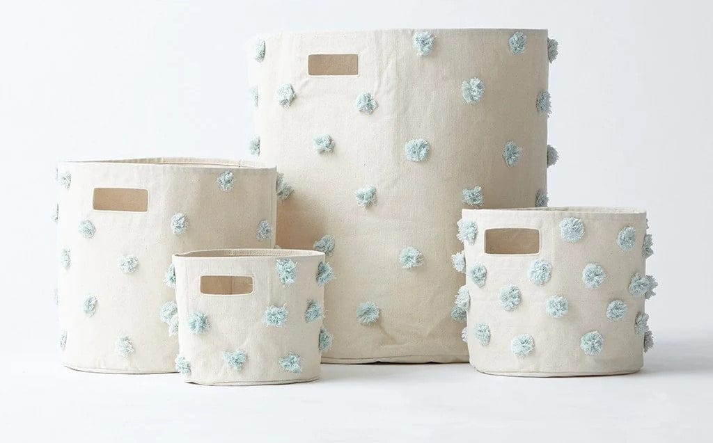 Petit Pehr Pom Pom Basket - Bin - Mist - PPB02