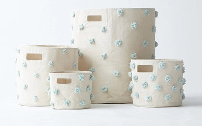 Petit Pehr Pom Pom Basket - Bin - Mist - PPB02