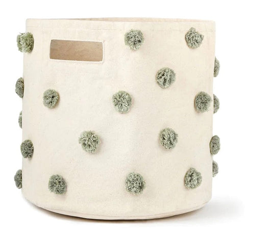 Petit Pehr Pom Pom Basket - Bin - Sage - PPB24