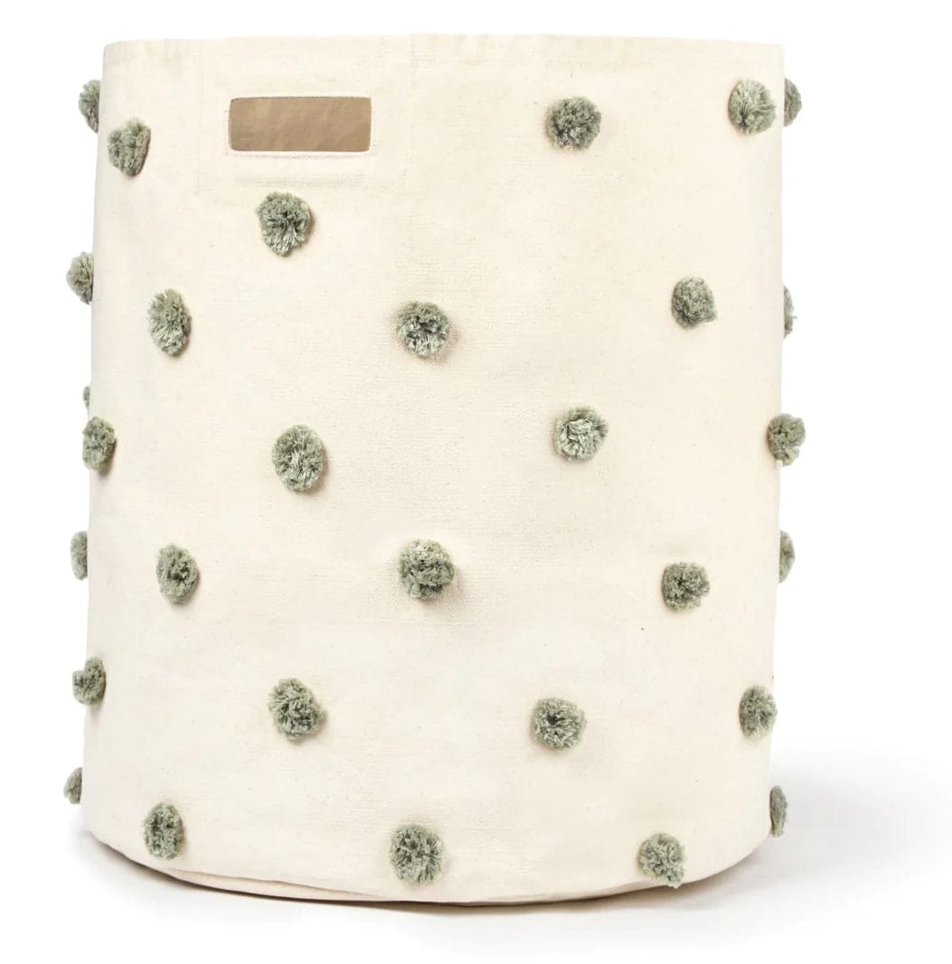 Petit Pehr Pom Pom Basket - Hamper - Sage - PPH24