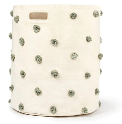 Petit Pehr Pom Pom Basket - Hamper - Sage - PPH24