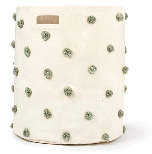 Petit Pehr Pom Pom Basket - Hamper - Sage - PPH24