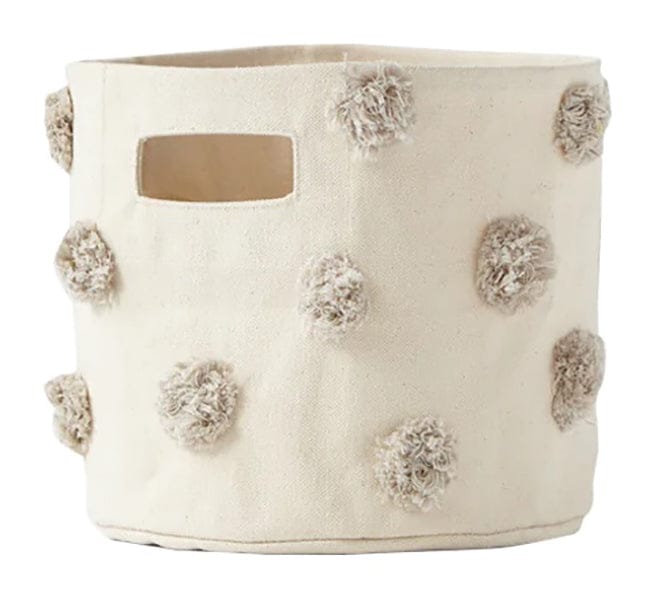 Petit Pehr Pom Pom Basket - Mini - Grey - PPM03