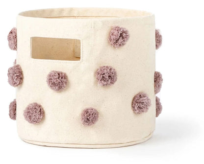 Petit Pehr Pom Pom Basket - Mini - Mauve - PPM26