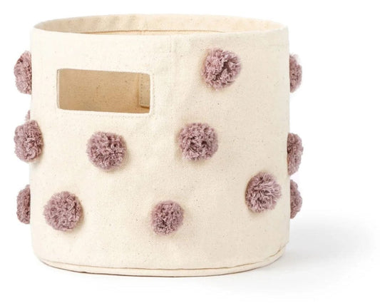 Petit Pehr Pom Pom Basket - Mini - Mauve - PPM26