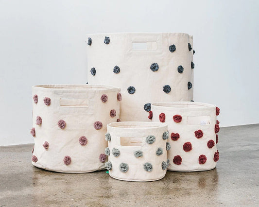 Petit Pehr Pom Pom Basket - Mini - Sage - PPM24
