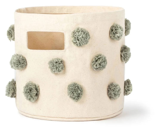 Petit Pehr Pom Pom Basket - Mini - Sage - PPM24