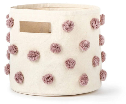 Petit Pehr Pom Pom Basket - Pint - Mauve - pppt26