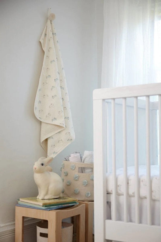 Petit Pehr Pom Pom Basket - Pint - Mist - PPPT02