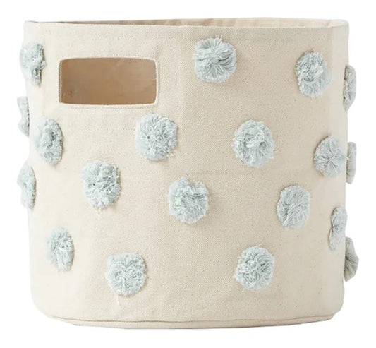 Petit Pehr Pom Pom Basket - Pint - Mist - PPPT02
