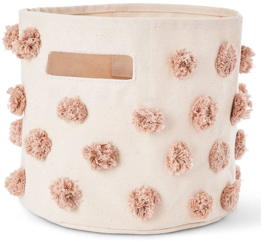 Petit Pehr Pom Pom Pint Storage Basket - Rose Pink - PPPT21