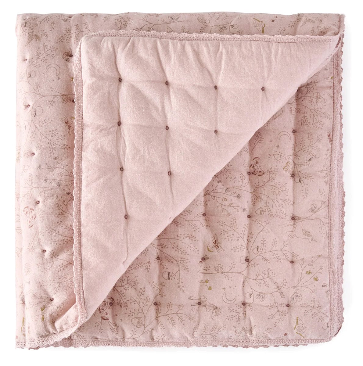 Petit Pehr Quilted Chambray Blanket - Secret Garden - N103144