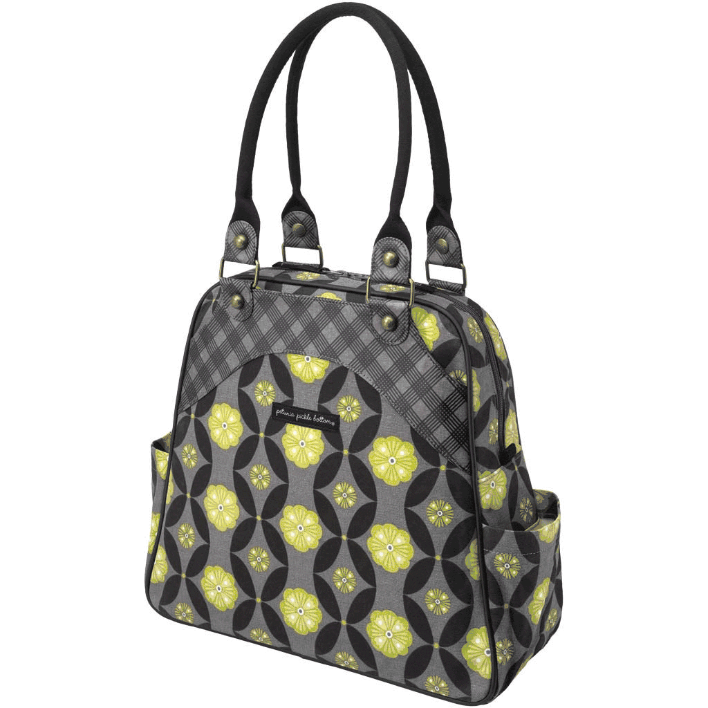 Petunia Pickle Bottom Organic Cotton Sashay Satchel in Midnight Mums - PP-SS-MIDMUM