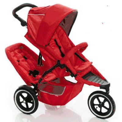 Phil and Teds Dash Double Stroller Red With Doubles Kit - D511-DDK11