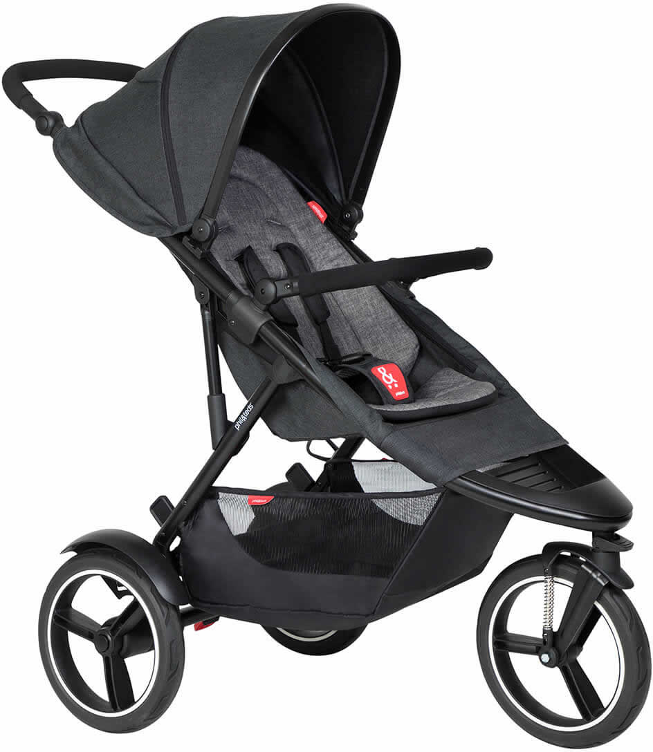 Phil & Teds Dash Stroller & Liner - Black/Charcoal - PT-DASH-V6-5-COAL