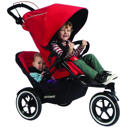 Phil & Teds Navigator 2 Buggy with Doubles Kit - Cherry - NAVPR-V2-19
