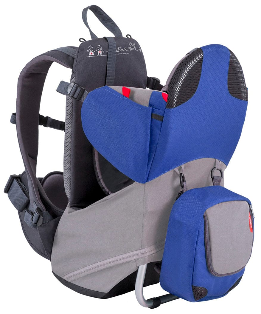 Phil & Teds Parade Backpack Diaper Bag Baby Carrier - Blue / Grey - CPA-V1-3