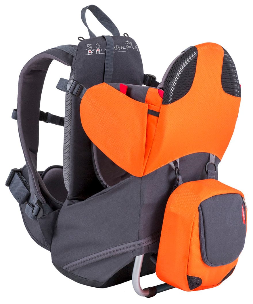 Phil & Teds Parade Backpack Diaper Bag Baby Carrier - Orange / Grey - CPA-V1-44