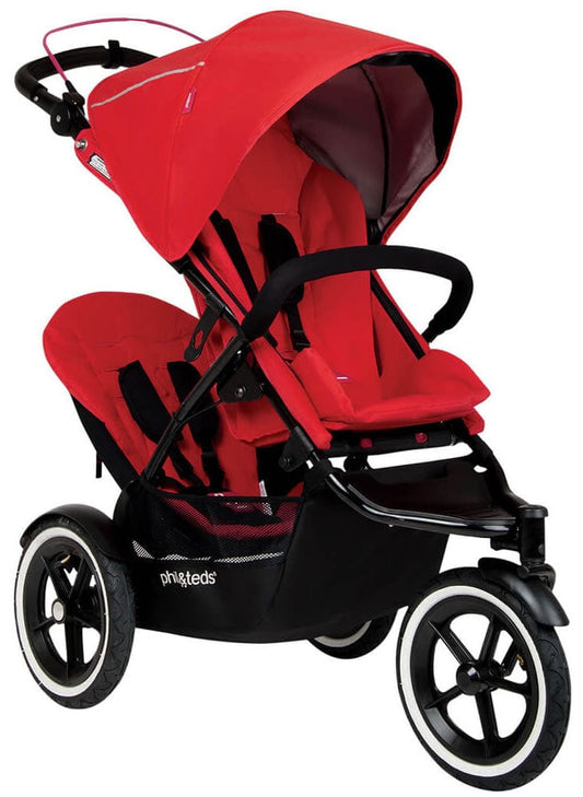 Phil & Teds Sport Double Stroller - Cherry - SPORTPR-V5-19