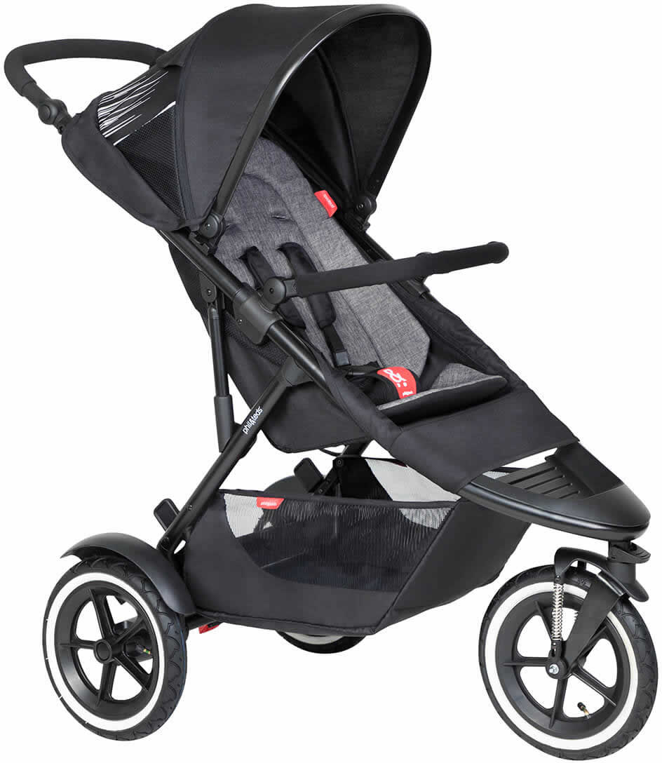 Phil & Teds Sport Stroller & Liner - Black/Charcoal - PT-SPORT-V6-5-COAL